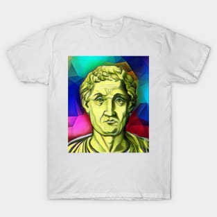 Anicius Manlius Severinus Boethius Colourful Portrait | Boethius Artwork 7 T-Shirt